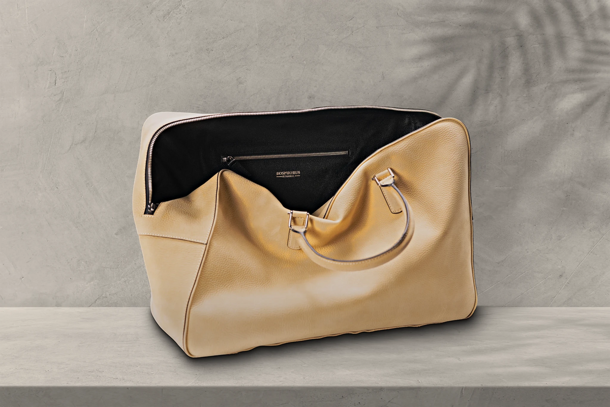 Bosphorus LeatherWeekender - Nubuck Cream