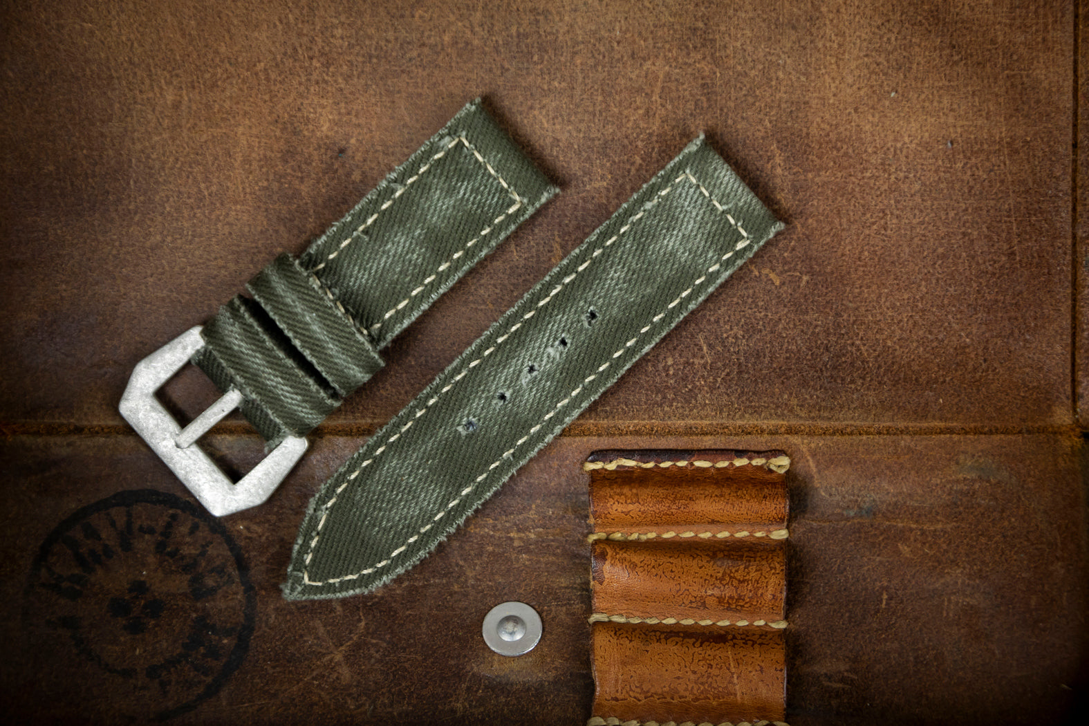 Bosphorus Watch Strap - Rolled Canvas Military