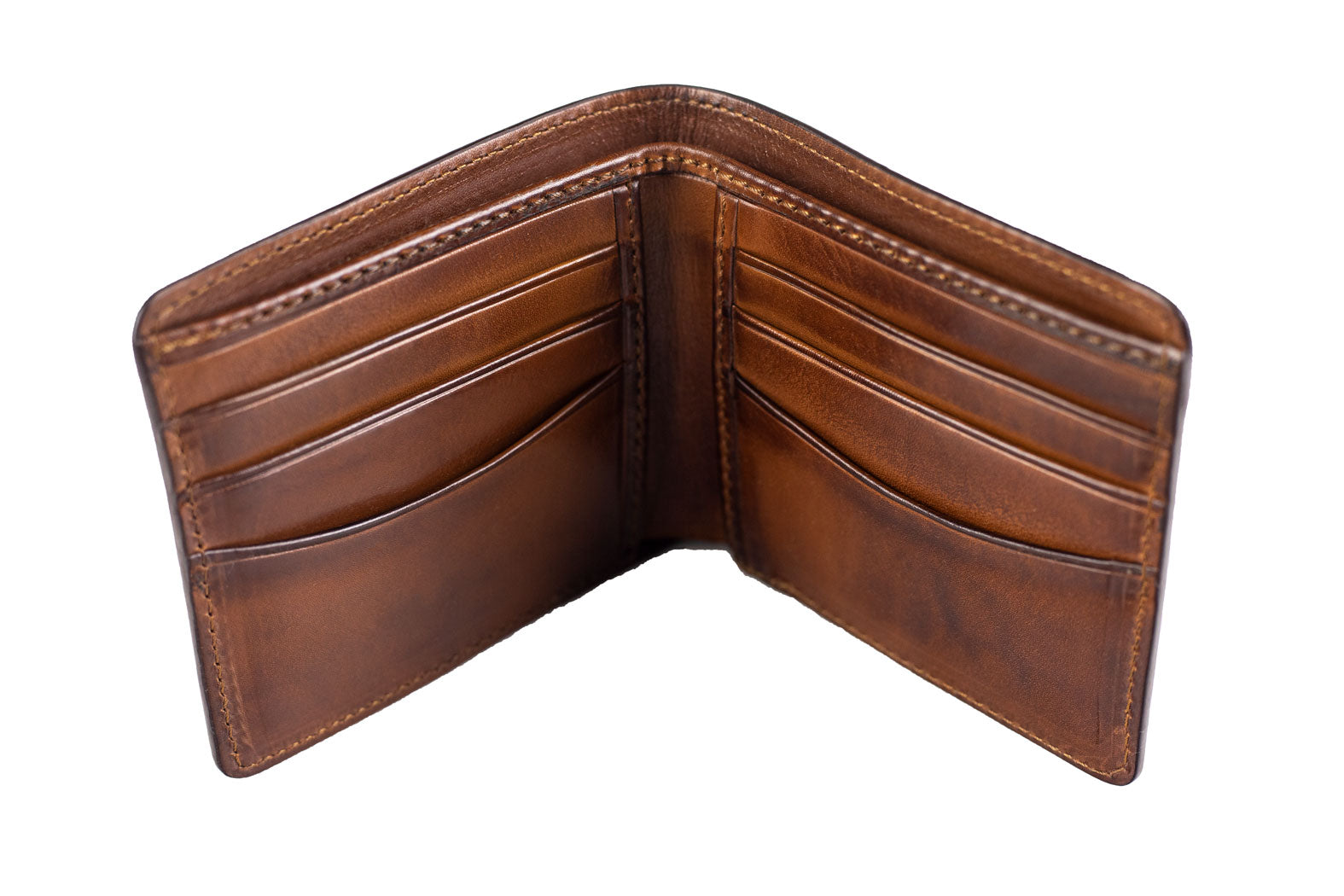 Leather Scripto Patina Honey Brown Wallet  - Medium
