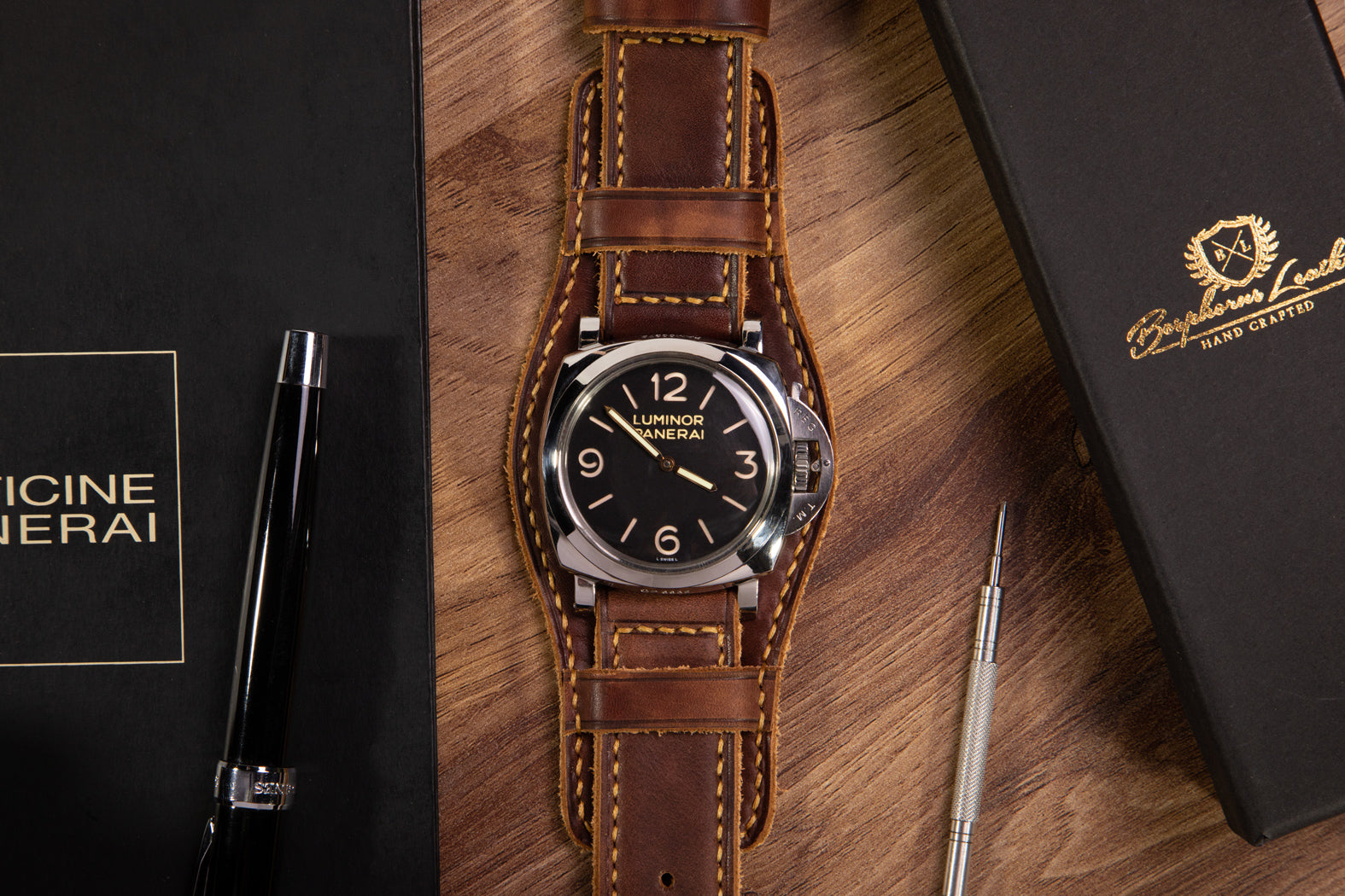 Bund Watch Strap - Aged Brown