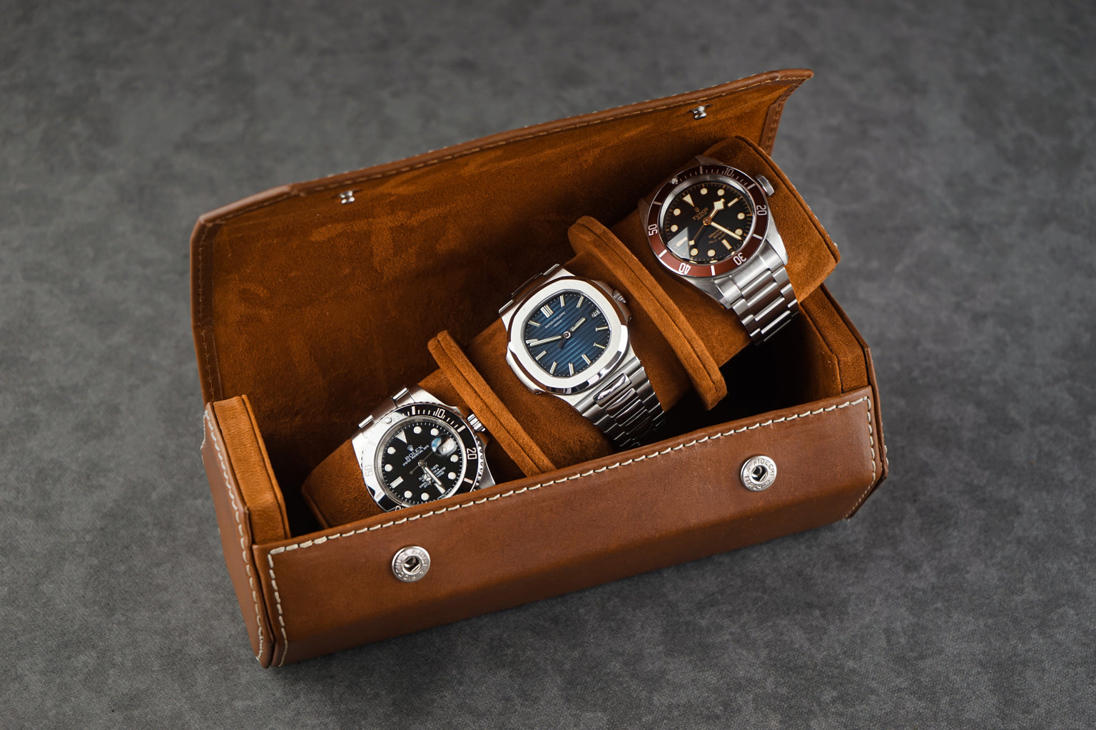 Hexagon Watch Roll - Montana 01 for Three Watches